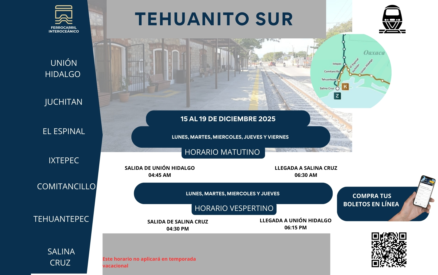 HORARIOS TEHUANITO SUR